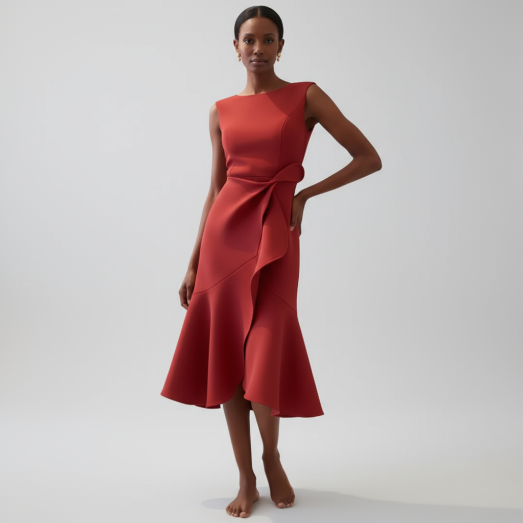 Vexa Asymmetric Midi Dress | Women's Dress