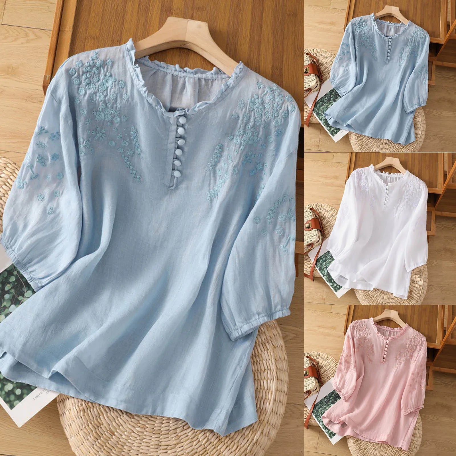 Arabella Embroidered Blouse | Women's Summer Top