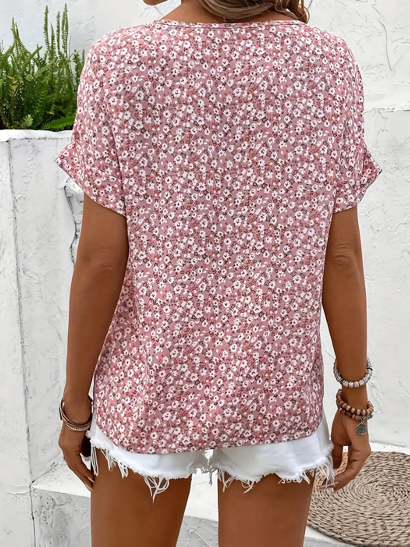 Mira Floral Print Plus Size Blouse | Women's Summer Tops