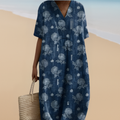 Indigo Blue Floral Dress | Women's Summer Dress