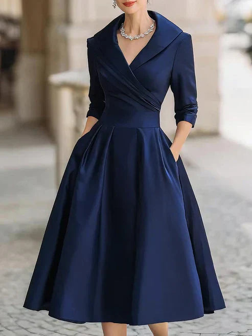 Isabela Midi Dress | Women's Fitted Black Dress