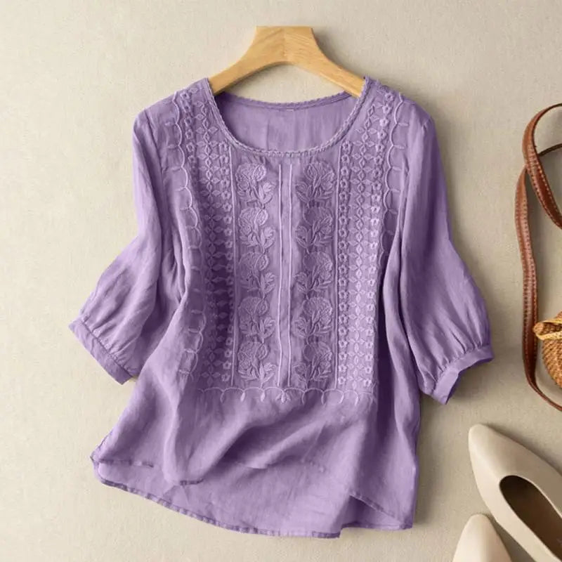 Sonia Embroidered Blouse | Women's Relaxed Fit Top