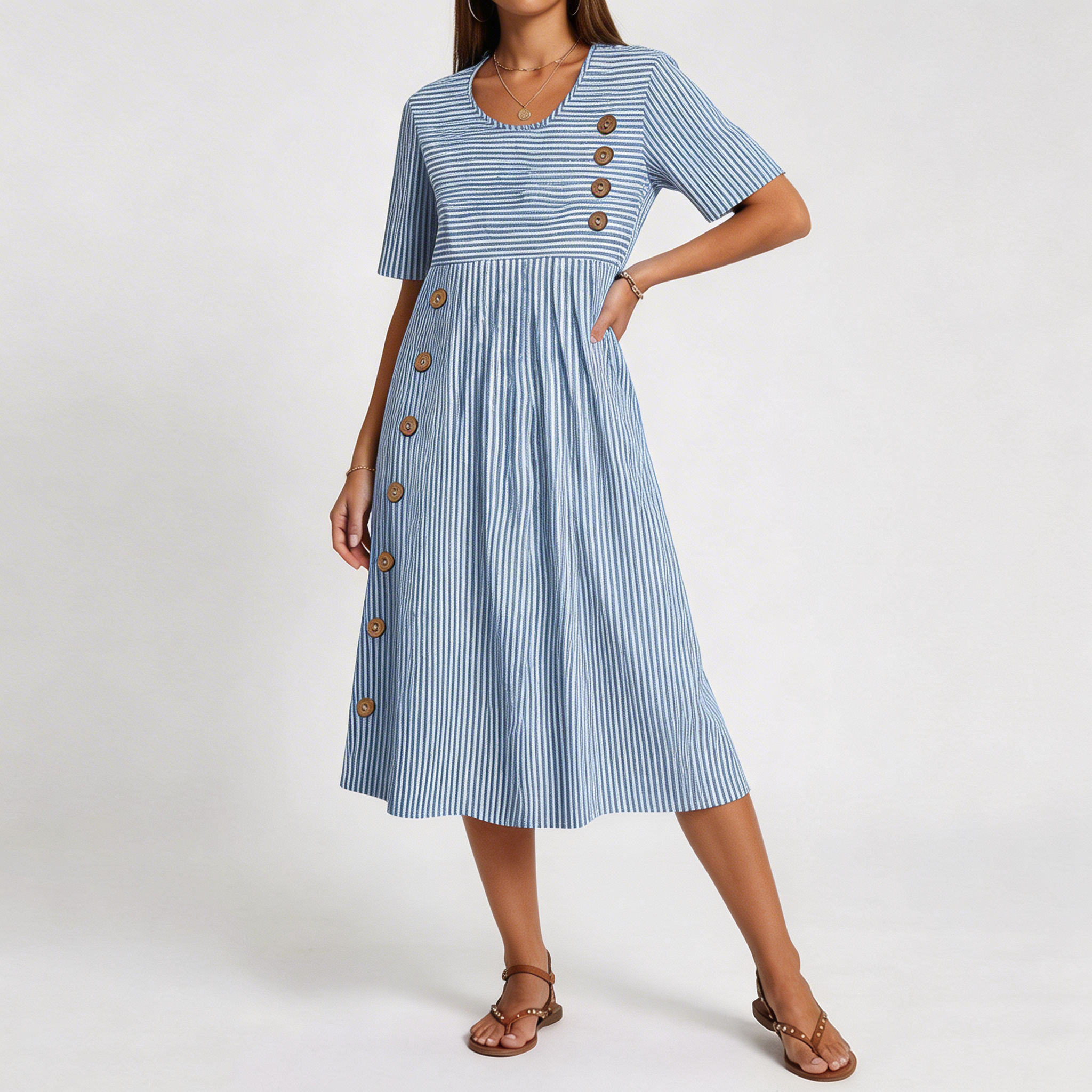 Sophia Breathable Comfort Dress | Summer Midi Dress