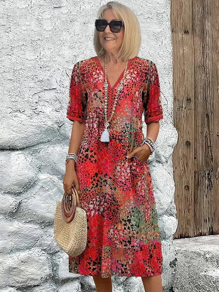 Nayeli Vibrant Midi Dress | Women's Elegant Dress