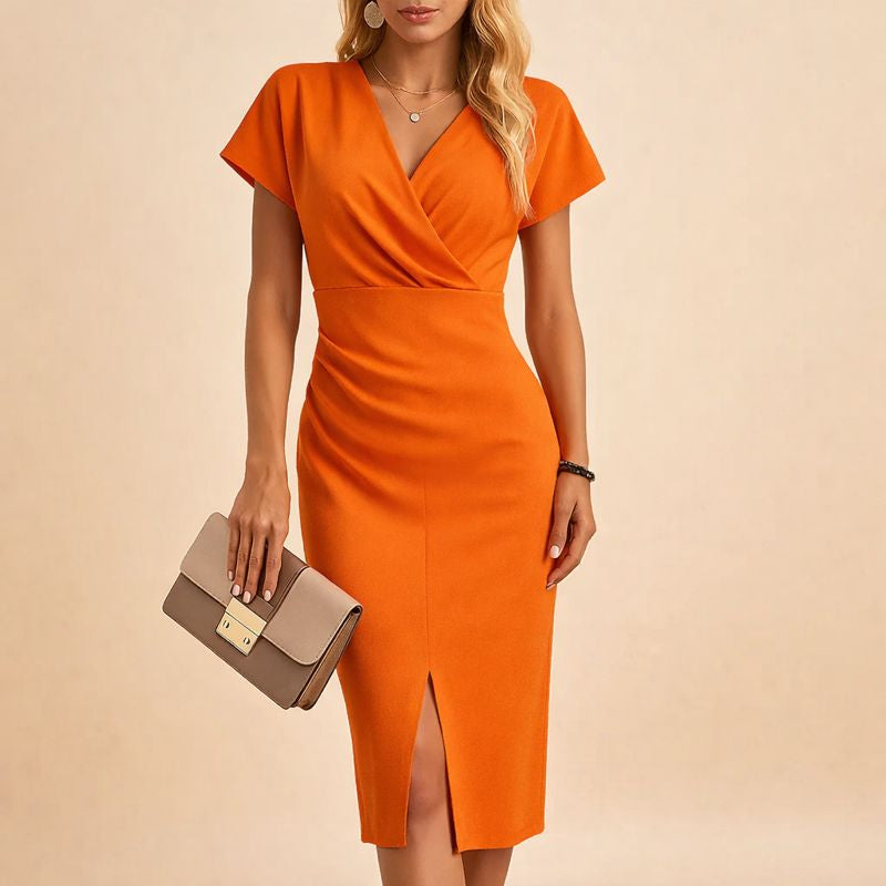 Raya Midi Dress | Women's V-Neck Midi Dress